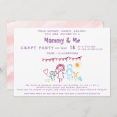 学校ママ&マイマザーズデイお祝いパーティー 招待状 (正面/裏面)