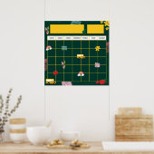 学校メモリ先生教室カレンダーポスター ポスター (キッチン)