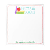 学校メモ帳のメモ ノートパッド (正面)