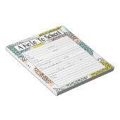 学校メモ帳へのメモ、先生へのメモ ノートパッド (アングル)