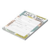 学校メモ帳へのメモ、先生へのメモ ノートパッド (回転)