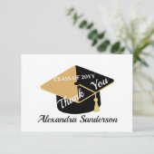 学校モダンミニマルの卒業を個人設定で行う サンキューカード (スタンド正面)