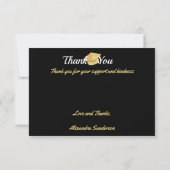 学校モダンミニマルの卒業を個人設定で行う サンキューカード (裏面)