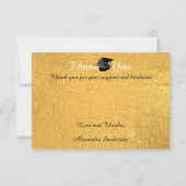 学校モダンミニマルの卒業を個人設定で行う サンキューカード (裏面)