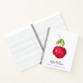 学校モダン先生油絵を描手描きリンゴ ノートブック (内部)