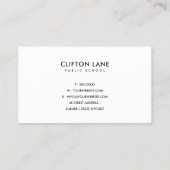 学校モダン先生油絵を描手描きリンゴ 名刺 (裏面)