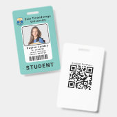 学校モダン大学の学生IDバッジテンプレート バッジ (Front & Back)