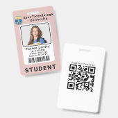 学校モダン大学の学生IDバッジテンプレート バッジ (Front & Back)