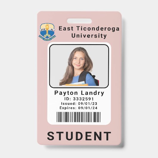 学校モダン大学の学生IDバッジテンプレート バッジ (Front)