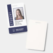 学校モダン大学の学生ID バッジ (Front & Back)