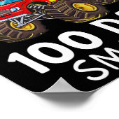 学校モンスタートラックの100日目の幼児100日 ポスター (角)