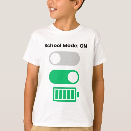 学校モードオン!楽しい子供Tシャツ Tシャツ (正面)