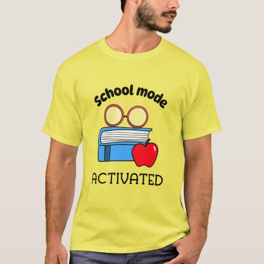 学校モード有効化された学校開始 Tシャツ (正面)