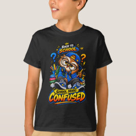 学校モード混乱 面白い バックトゥスクール フクロウTシャツ Tシャツ