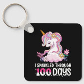 学校ユニコーンの100日を通して輝いた キーホルダー (正面)