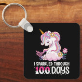 学校ユニコーンの100日を通して輝いた キーホルダー (正面)