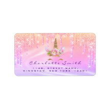 学校ラベル自筆証書ユニコーン誕生日パーティー