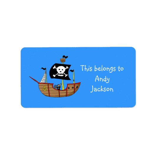 学校ラベル（海賊船） ラベル (正面)