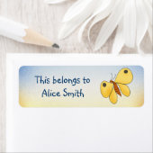 学校ラベル（蝶あり） ラベル (インサイチュ)