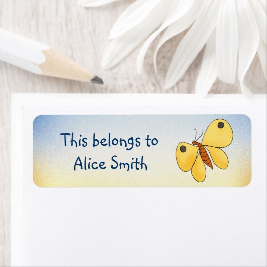 学校ラベル（蝶あり） ラベル (インサイチュ)