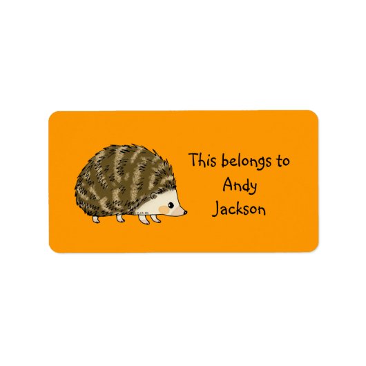 学校ラベル( hedgehog ) ラベル (正面)