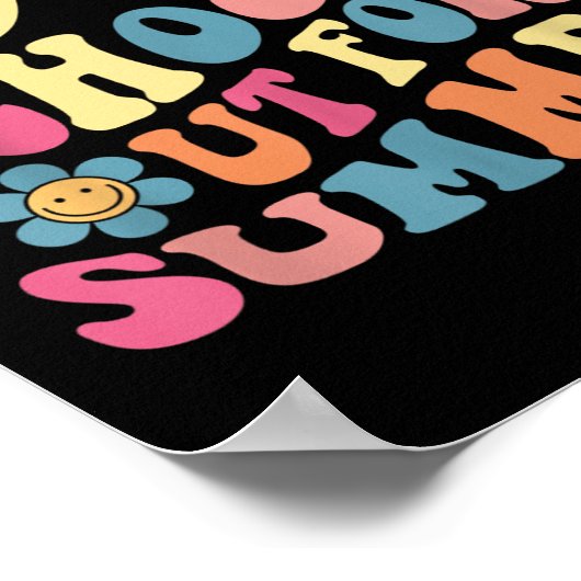 学校レトロ先生学校の最終日 ポスター (角)