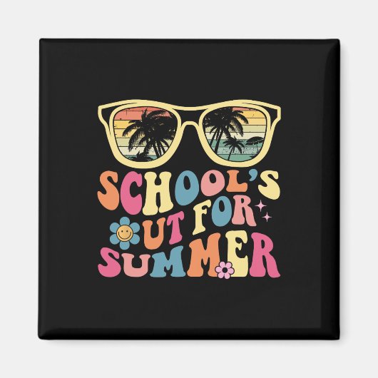 学校レトロ先生学校の最終日#39;s Out F マグネット (正面)