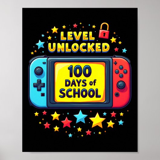 学校レベルの100日のロック解除ゲーマー少年のビデオ ポスター (正面)