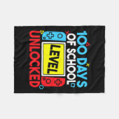 学校レベルの100日のロック解除ゲーム100日目 フリースブランケット (正面(横))