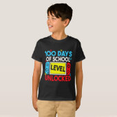 学校レベルの100日のロック解除ゲーム100日目 Tシャツ (正面フル)