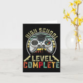 学校レベルを制覇したゲーマー 学校卒業記念品 カード (黄色い花)