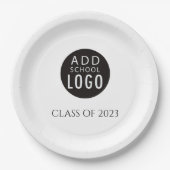 学校ロゴクラスカスタム卒業パーティー ペーパープレート (正面)