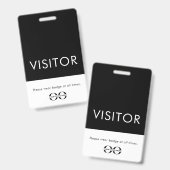 学校ロゴ入りオリジナル訪問者バッジ バッジ (正面＆裏面)