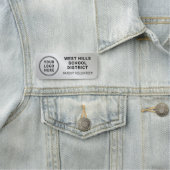 学校ロゴ親ボランティアシルバー 名札 (インサイチュ)