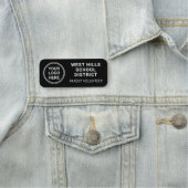 学校ロゴ親ボランティアブラック 名札 (インサイチュ)