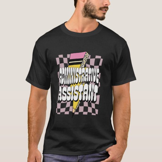 学校事務アシスタント 学校事務員 バック Tシャツ (正面)