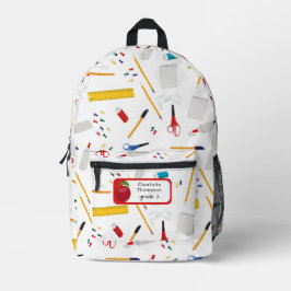 学校事務用品学生名 プリントバックパック