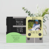 学校交通車写真招待状 案内状 (スタンド正面)