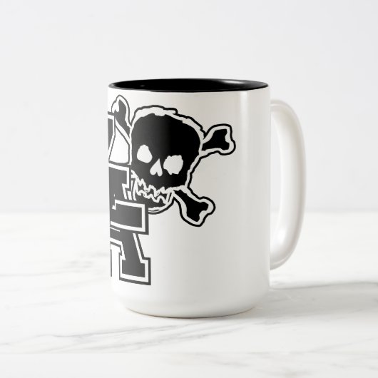 学校代表のスカルのマグ ツートーンマグカップ (正面右)