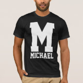 学校代表の学生スポーツ優秀選手のモノグラム Tシャツ (正面)