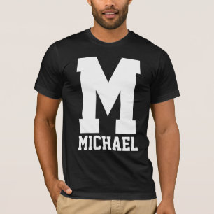 学校代表の学生スポーツ優秀選手のモノグラム Tシャツ