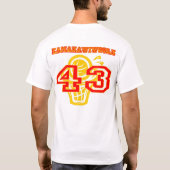 学校代表の荒いライダー Tシャツ (裏面)