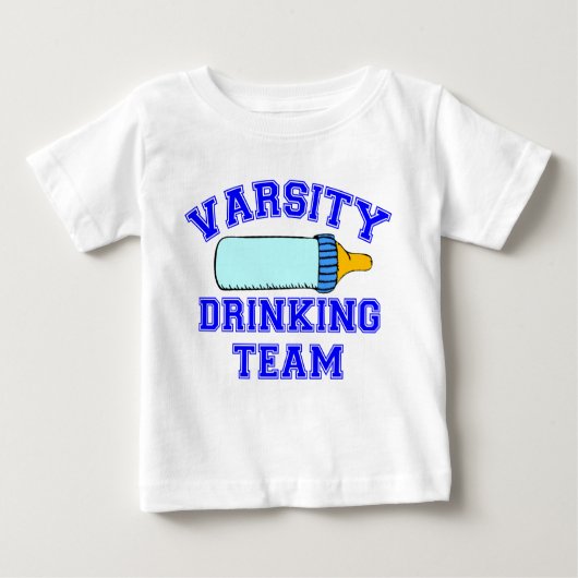 学校代表の飲むチーム ベビーTシャツ (正面)