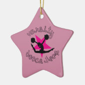 学校代表のPomのダンスのチームオーナメント セラミックオーナメント (左)