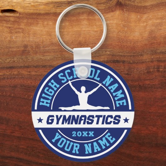 学校体操体操チームカスタムカラースポーツ キーホルダー (正面)