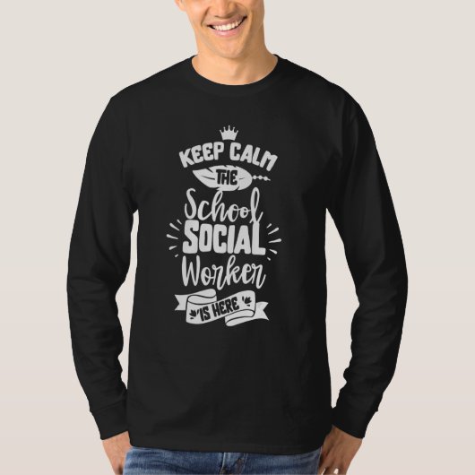 学校保の社会人がColleagに来ている静けさ Tシャツ (正面)