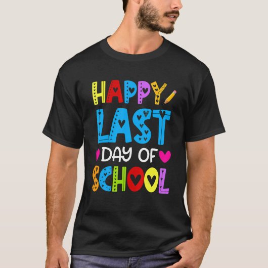学校先生の卒業生の最終日 Tシャツ (正面)