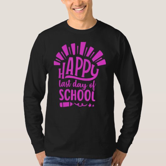学校先生の卒業生の最終日 Tシャツ (正面)