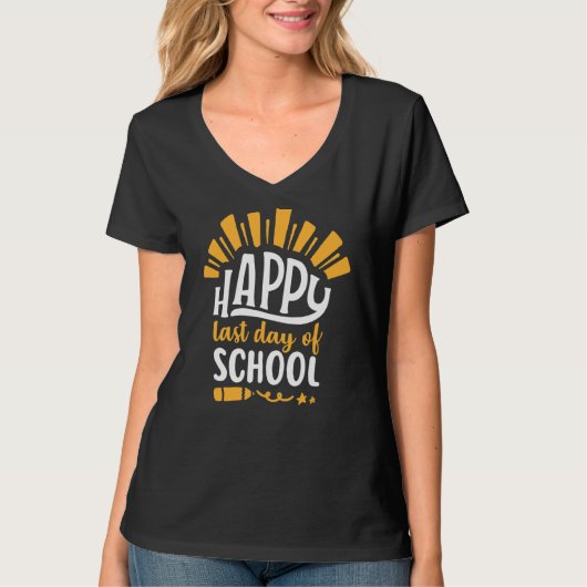 学校先生の卒業生の最終日 Tシャツ (正面)