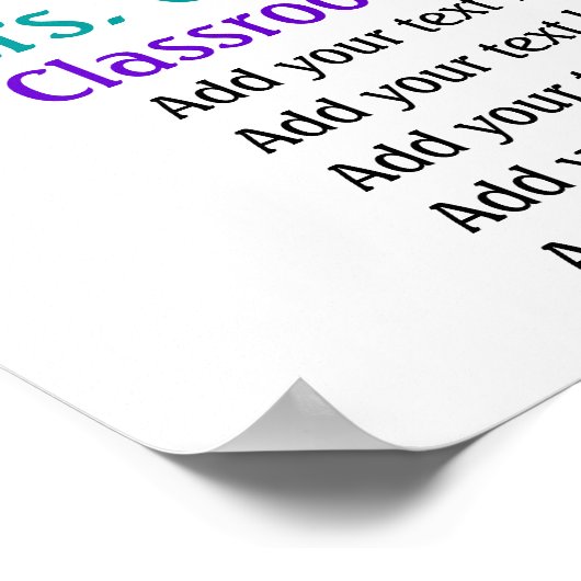 学校先生の教室の規則。 by SRF ポスター (角)